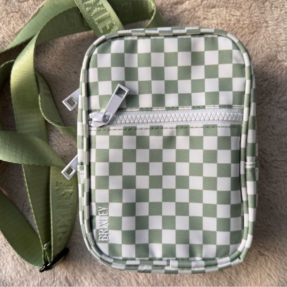 Brixley Green Checkered Crossbody Sling - Picture 5 of 11